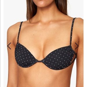 WeWoreWhat RUCHED UNDERWIRE MICRO POLKA DOT BIKINI